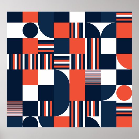 クリエイティブジオメトリックモダンス：シームレスデザイン ポスター (正面)