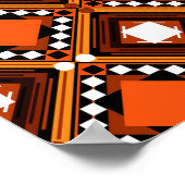 クリエイティブジオメトリックモダン、抽象芸術赤。 ポスター (角)