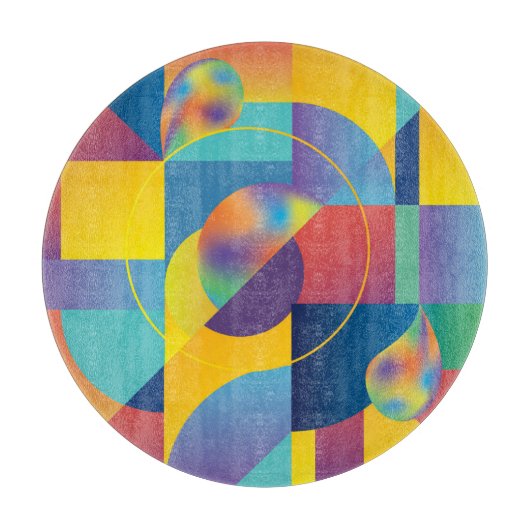 クリエイティブジオメトリック:抽象芸術ヴィンテージカバー。 カッティングボード (正面)