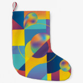 クリエイティブジオメトリック:抽象芸術ヴィンテージカバー。 スモールクリスマスストッキング (正面)