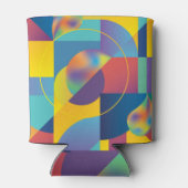 クリエイティブジオメトリック：抽象芸術ヴィンテージカバー。 缶クーラー (裏面)