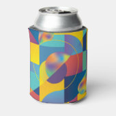 クリエイティブジオメトリック：抽象芸術ヴィンテージカバー。 缶クーラー (缶裏面)