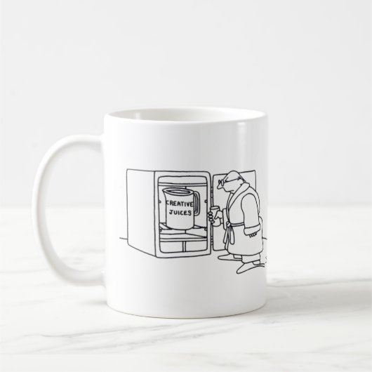 クリエイティブジュースの両面 コーヒーマグカップ (左)