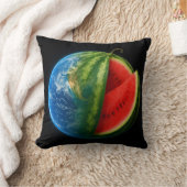 クリエイティブスイカ惑星宇宙に浮いている。 クッション (ブランケット)