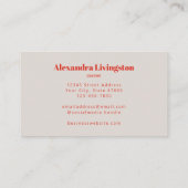 クリエイティブスカンジナビア赤フローラ  名刺 (裏面)