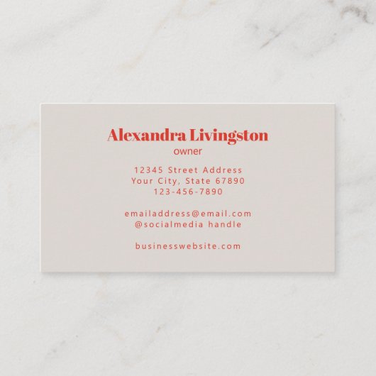 クリエイティブスカンジナビア赤フローラ  名刺 (裏面)