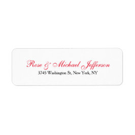 クリエイティブスクリプトレッドブラック&ホワイトファスタイリッシュミリ ラベル