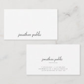 クリエイティブスクリプト文字シンプルモダンプロフェッショナル 名刺 (正面/裏面)