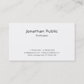 クリエイティブスクリプモダントミニマリストプレインラグジュアリー 名刺 (正面)