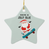 クリエイティブスケートボーディングホリデーギフト セラミックオーナメント (正面)