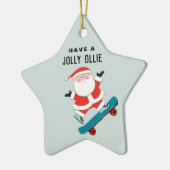 クリエイティブスケートボーディングホリデーギフト セラミックオーナメント (左)