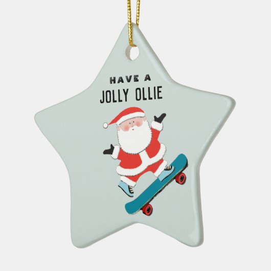 クリエイティブスケートボーディングホリデーギフト セラミックオーナメント (左)