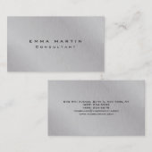 クリエイティブスタイリッシュオリジナルクリーンシルバーグレユニークイ 名刺 (正面/裏面)