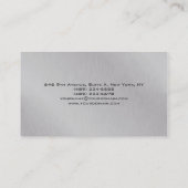 クリエイティブスタイリッシュオリジナルクリーンシルバーグレユニークイ 名刺 (裏面)