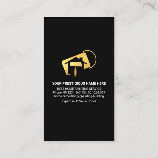 クリエイティブスタイリッシュカラフルホー絵画ム 名刺 (裏面)