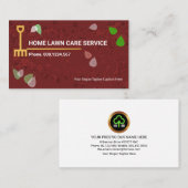 クリエイティブスタイリッシュグリーンリーフ金ゴールドレーキロ気にーン 名刺 (正面/裏面)