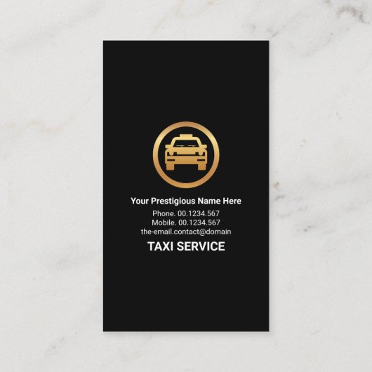 クリエイティブスタイリッシュタクシー看板指定運転者 名刺 (裏面)