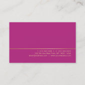 クリエイティブスタイリッシュトレンディーシルクフィニッシュモダンラグジュアリー 名刺 (裏面)