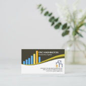 クリエイティブスタイリッシュ建築建物鉄筋 名刺 (スタンド正面)