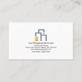 クリエイティブスタイリッシュ建築建物鉄筋 名刺 (裏面)