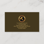 クリエイティブスタイリッシュ金ゴールド建物フレーム建築 名刺 (裏面)