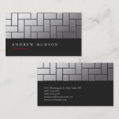 クリエイティブスタイル長方形パターングレープロフェッショナル 名刺 (正面/裏面)
