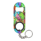 クリエイティブステンドガラスモザイク キーホルダー栓抜き (裏面)