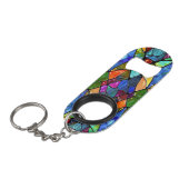 クリエイティブステンドグラスアート キーホルダー栓抜き (正面アングル)