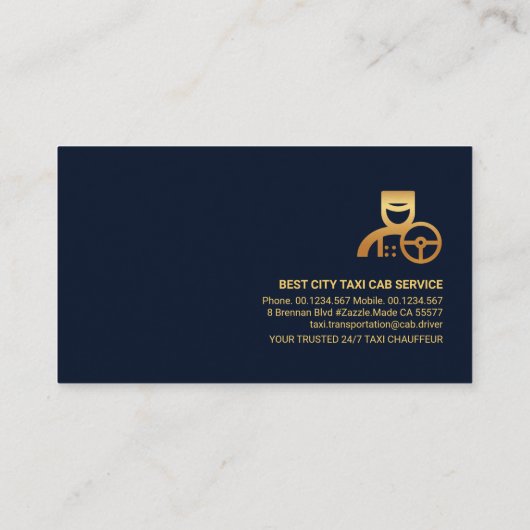 クリエイティブストップ時計位置アイコンタクシー馬車 名刺 (裏面)