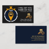 クリエイティブストップ時計位置アイコンタクシー馬車 名刺 (正面/裏面)
