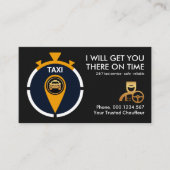 クリエイティブストップ時計位置アイコンタクシー馬車 名刺 (正面)
