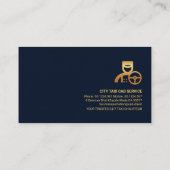 クリエイティブストップ時計位置アイコンTaxi 名刺 (裏面)
