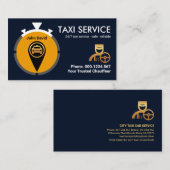 クリエイティブストップ時計位置アイコンTaxi 名刺 (正面/裏面)