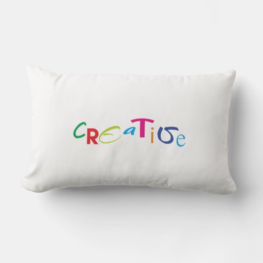 クリエイティブスワード可変色ランダムスタイル文字 ランバークッション (正面)