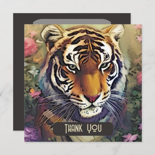 クリエイティブタイガーサンキューカード サンキューカード (正面/裏面)
