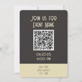 クリエイティブタイガー日付の保存招待状QRコードカード セーブザデート (裏面)