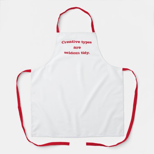 クリエイティブタイプはめったに綺麗でない エプロン (正面)