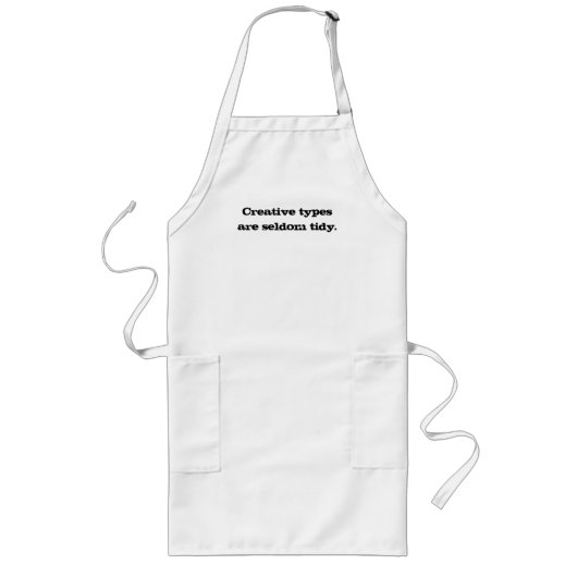 クリエイティブタイプはめったに綺麗でない ロングエプロン (正面)