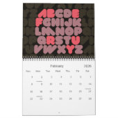 クリエイティブタイポグラフィアルファベット月2012カレンダー カレンダー (2月 2026)