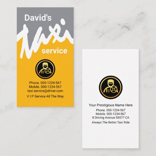 クリエイティブタクシーウェーブキャブドライバ 名刺 (正面/裏面)