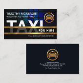 クリエイティブタクシーサイネージ金ゴールドフレームライド共有 名刺 (正面/裏面)