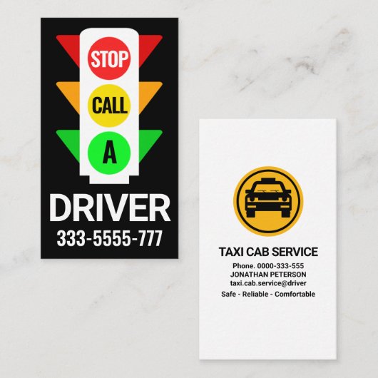 クリエイティブタクシー信号機 名刺 (正面/裏面)