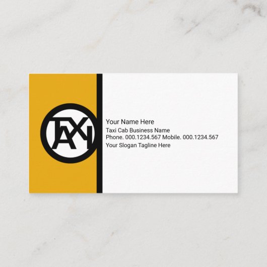 クリエイティブタクシー看板スタンドタクシー運転手 名刺 (裏面)