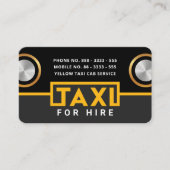 クリエイティブタクシー車ヘッドライトグリル番号プレート 名刺 (正面)