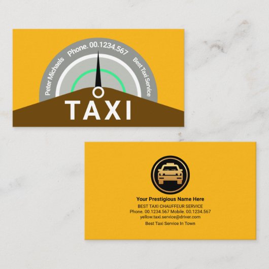 クリエイティブタクシー車速度計 名刺 (正面/裏面)