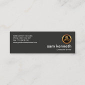 クリエイティブタスタイリッシュクシー看板タクシー運転手 スキニー名刺 (裏面)