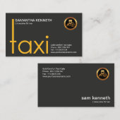 クリエイティブタスタイリッシュクシー看板タクシー運転手 名刺 (正面/裏面)