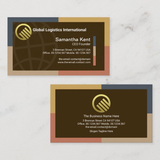 クリエイティブダイナミック縁どフレームグローバルインポートのエクスポート 名刺 (正面/裏面)