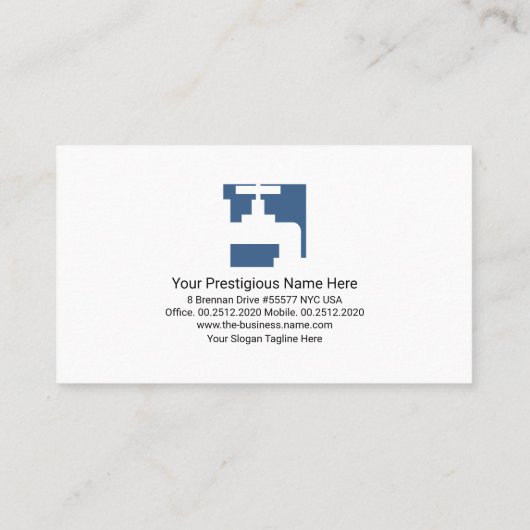 クリエイティブダウンタウンシティスカイライン金ゴールド水栓 名刺 (裏面)