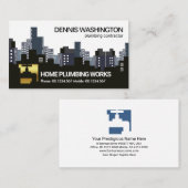 クリエイティブダウンタウンシティスカイライン金ゴールド水栓 名刺 (正面/裏面)